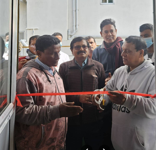Ribbon-cutting moment during the clinic opening ceremony